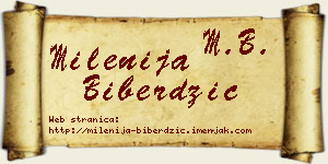Milenija Biberdžić vizit kartica